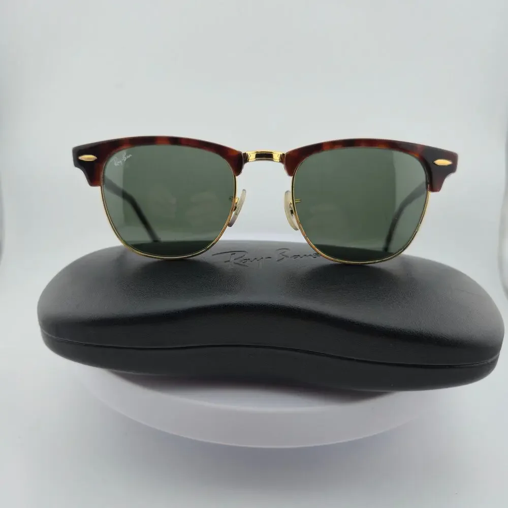 Ray Ban RB 3016 CLUBMASTER W0366  49-21 Tortoise Sunglasses